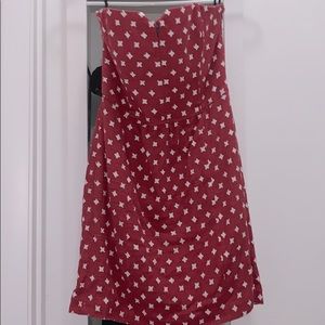 Strapless Rachel Roy red and white mini dress